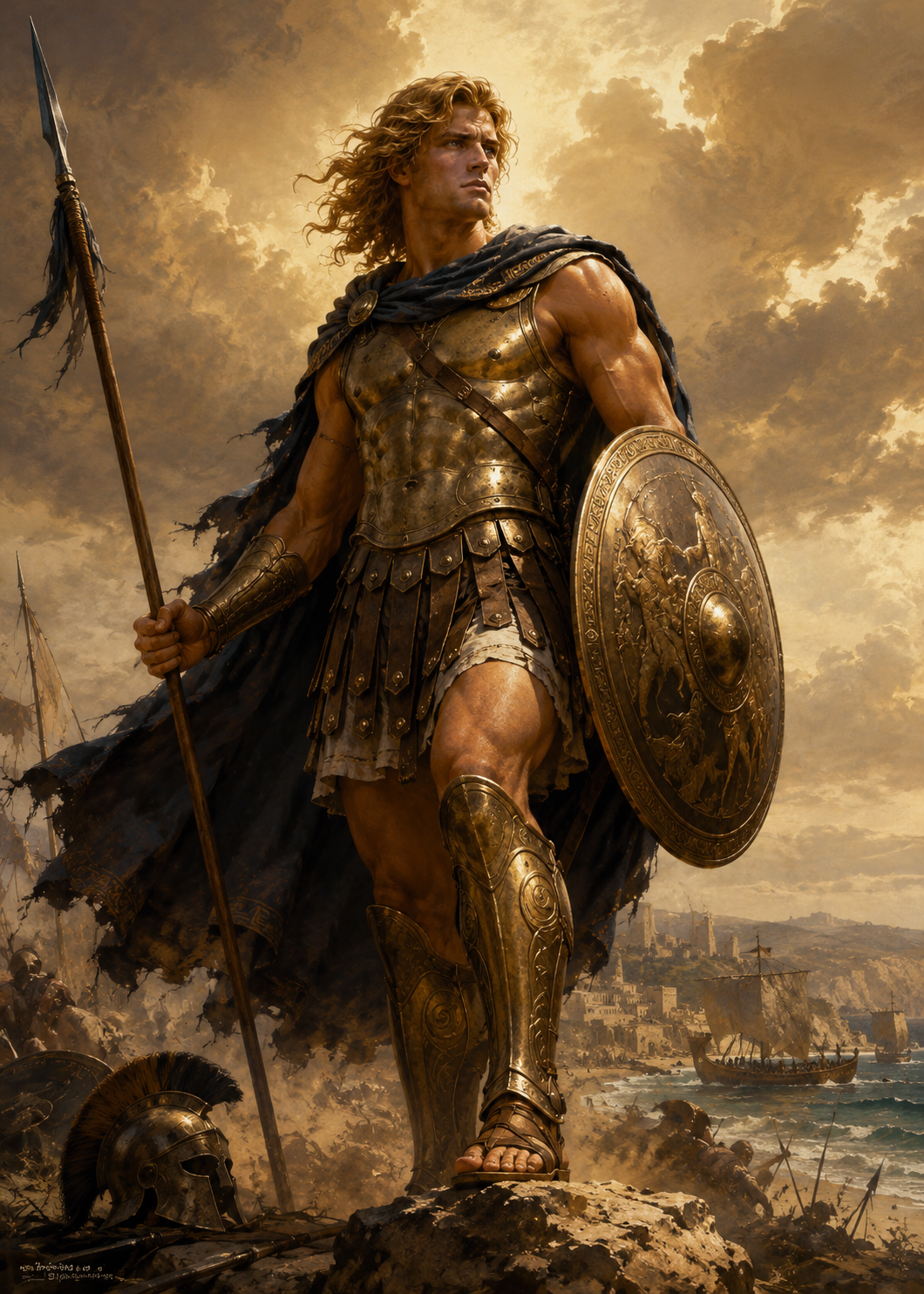 Achilles: Wrath of the Greeks SagaAtlas Greek Epic Archive legendary hero card artwork